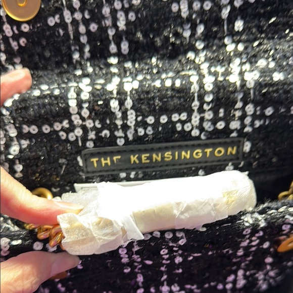 Kurt Geiger Black and Gold Mini Bag with Elegant Accents - Picture 3 of 5